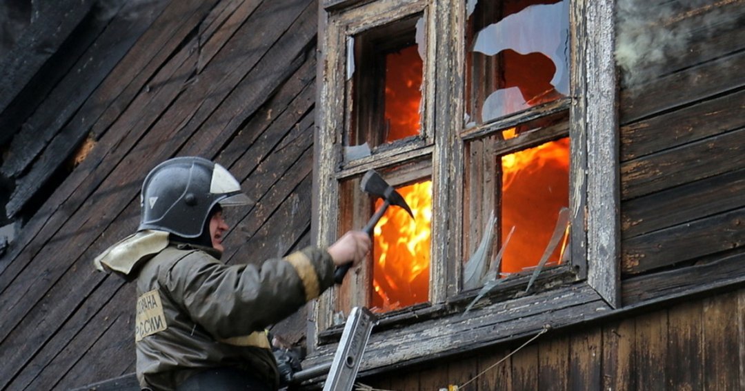 Пожар в жилом доме в городском округе Можайский